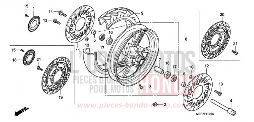 FRONT WHEEL CBF600N6 de 2006